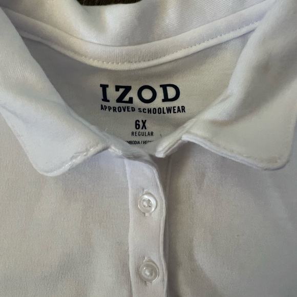 IZOD Girls Short Sleeve Cap Midi Shirt Dress-Size 6X - Picture 5 of 10